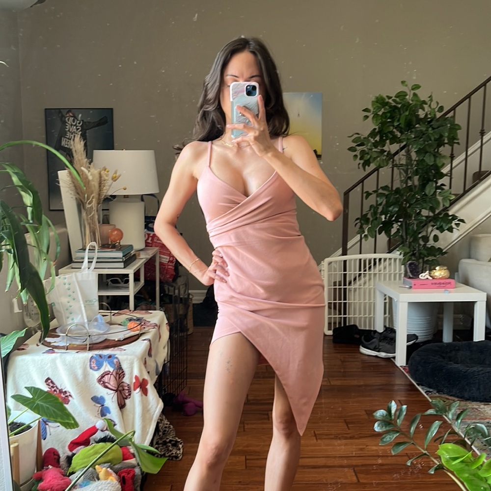 Dance & Marvel Pink Body Hugging Dress NWT